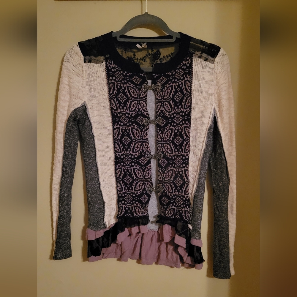 Knit detailed jacket